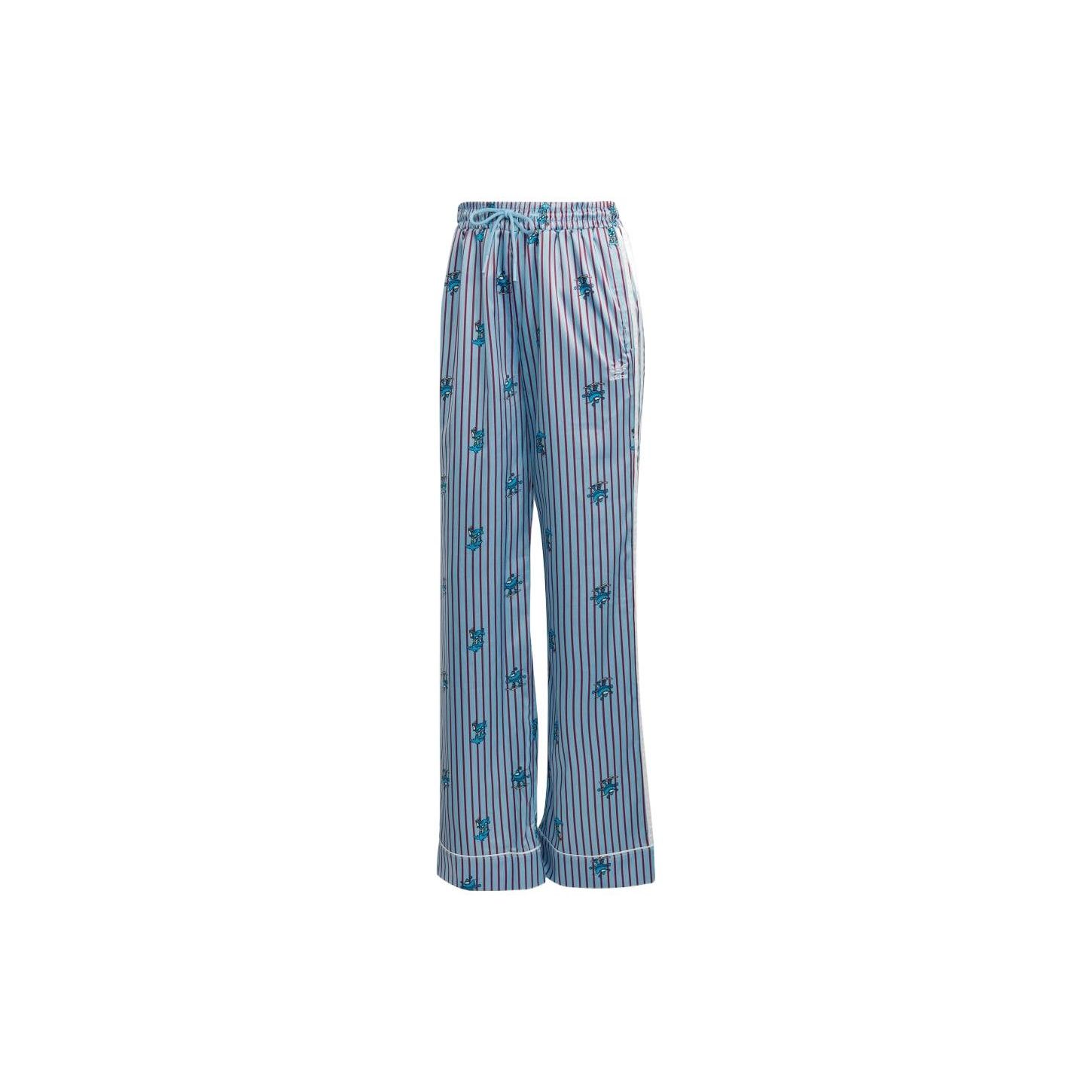 

Adidas Originals Women Trefoil Logo Elastic Waist Straight Leg Track Pants Blue Regular Fit Polyester Casual Lifestyle Bottom HY4570 M