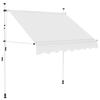 Retractable Awning - vidaXL - 200 Cm - Cream - Water-resistant - Easy To Clean - Manual