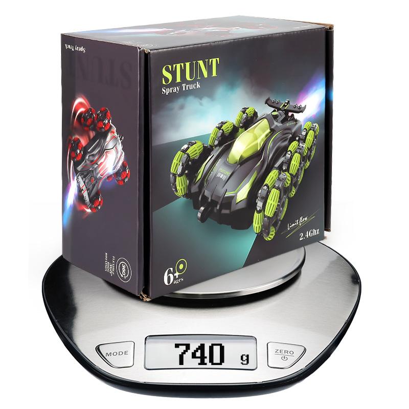 Sześciokołowy samochód do akrobacji w sprayu, zdalnie sterowany, zabawka dla dzieci, samochód sportowy z napędem na cztery koła, szybki, terenowy, wspinaczkowy, zdeformowany