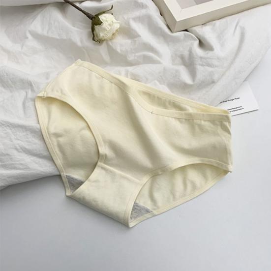 Women's Cotton Underwear Mid Waist Full Coverage Stretch Briefs Soft Breathable Hipster Ladies Panties