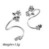 Japan and South Korea niche design snowflake pearl stainless steel earrings temperament elegant daily commuter women's jewelry stud earrings
