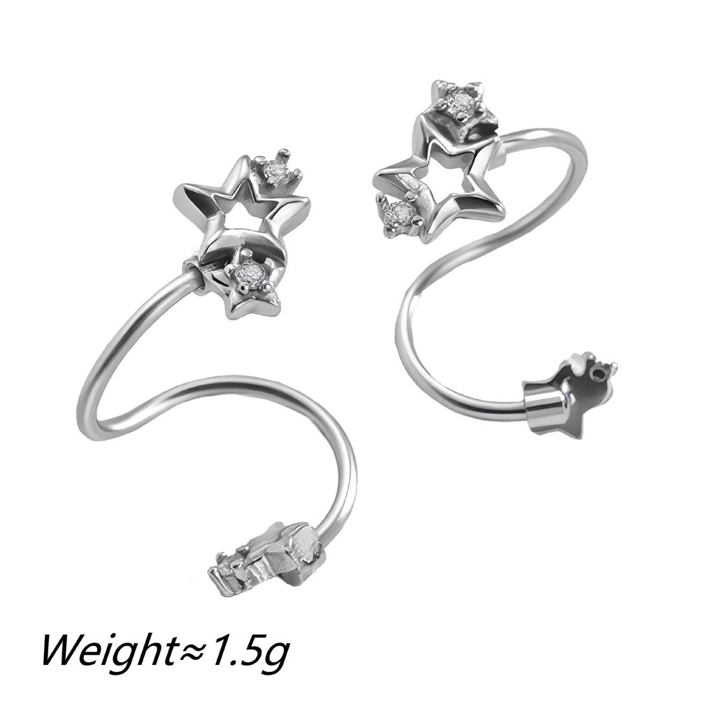 Japan and South Korea niche design snowflake pearl stainless steel earrings temperament elegant daily commuter women's jewelry stud earrings