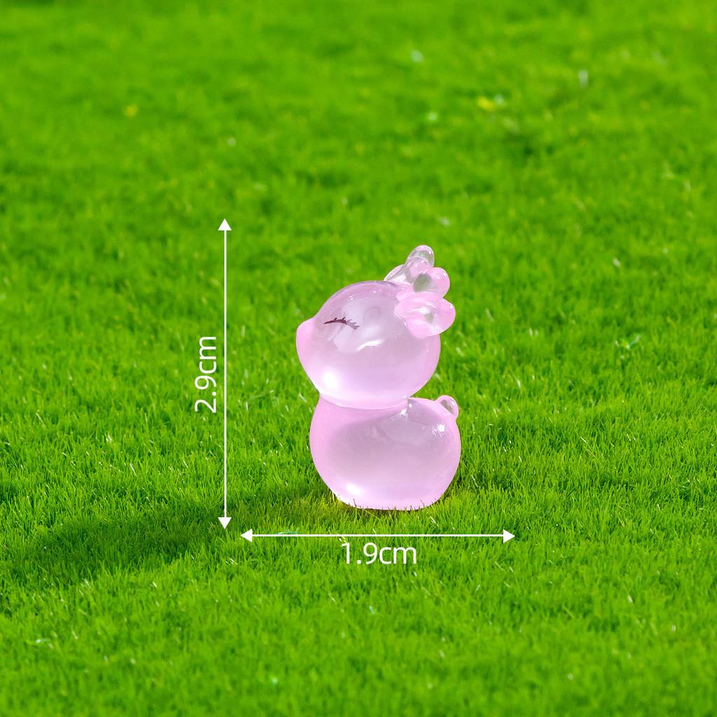 Entzückende im Dunkeln leuchtende Harz-Hirsch-Miniatur für DIY-Gartendekoration und Basteln