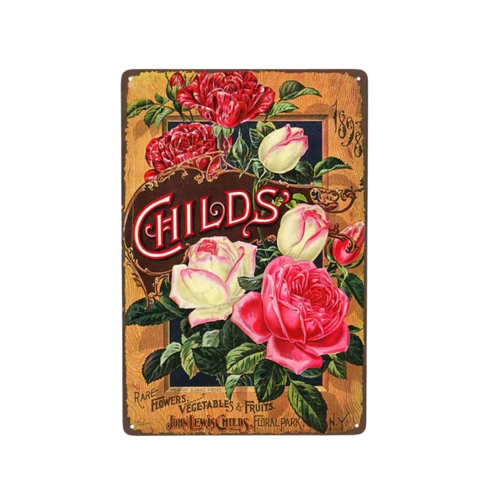 Floral Nature Plants Metal Tin Retro Sign For Kitchen Garden Home Bars Restaurants Cafes and Pubs Art Poster for Wall Dec