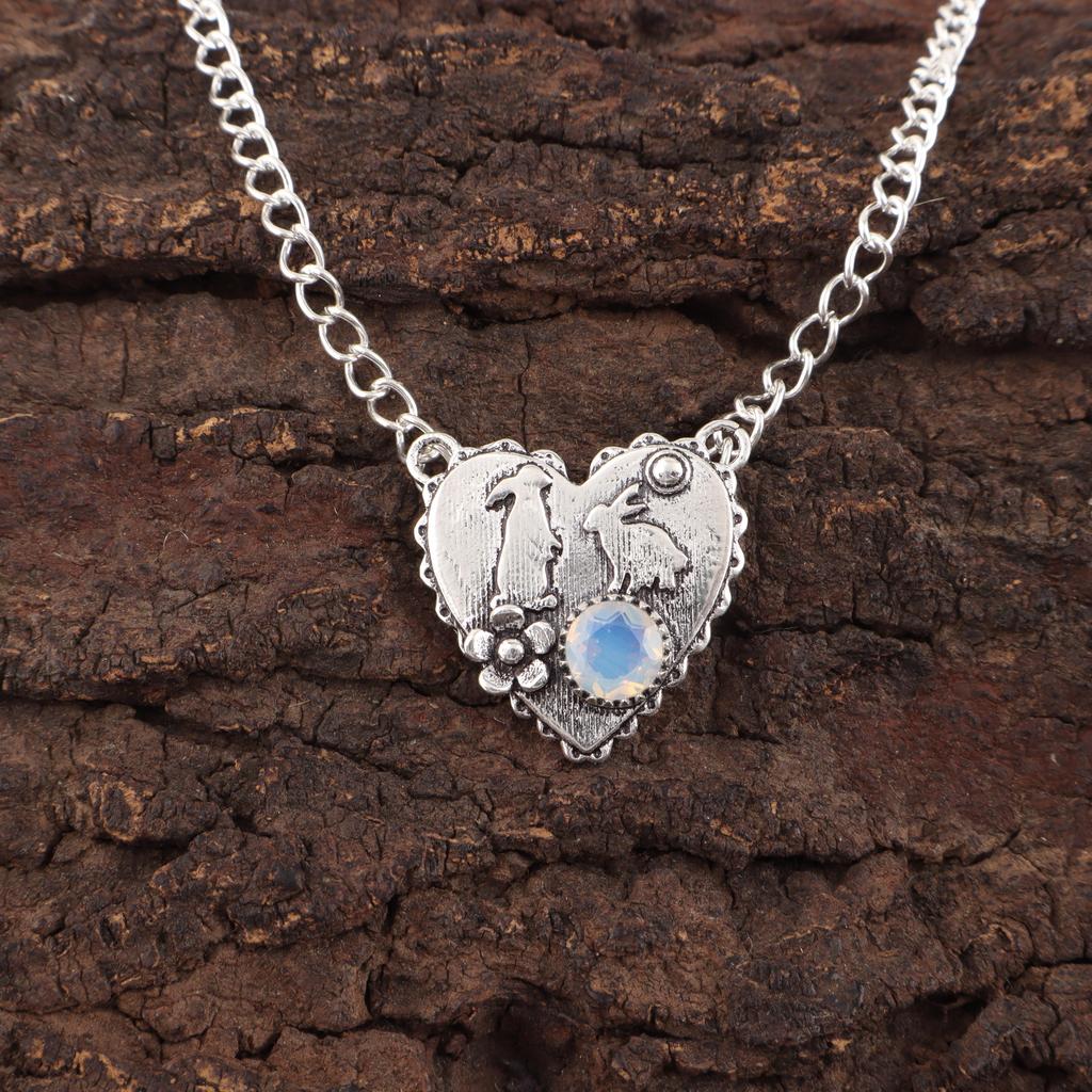 Milky Opal 925 Solid Sterling Silver Pendant, Handmade Gemstone Pendant Jewelry, Gifts For Wife Brand New Pendant