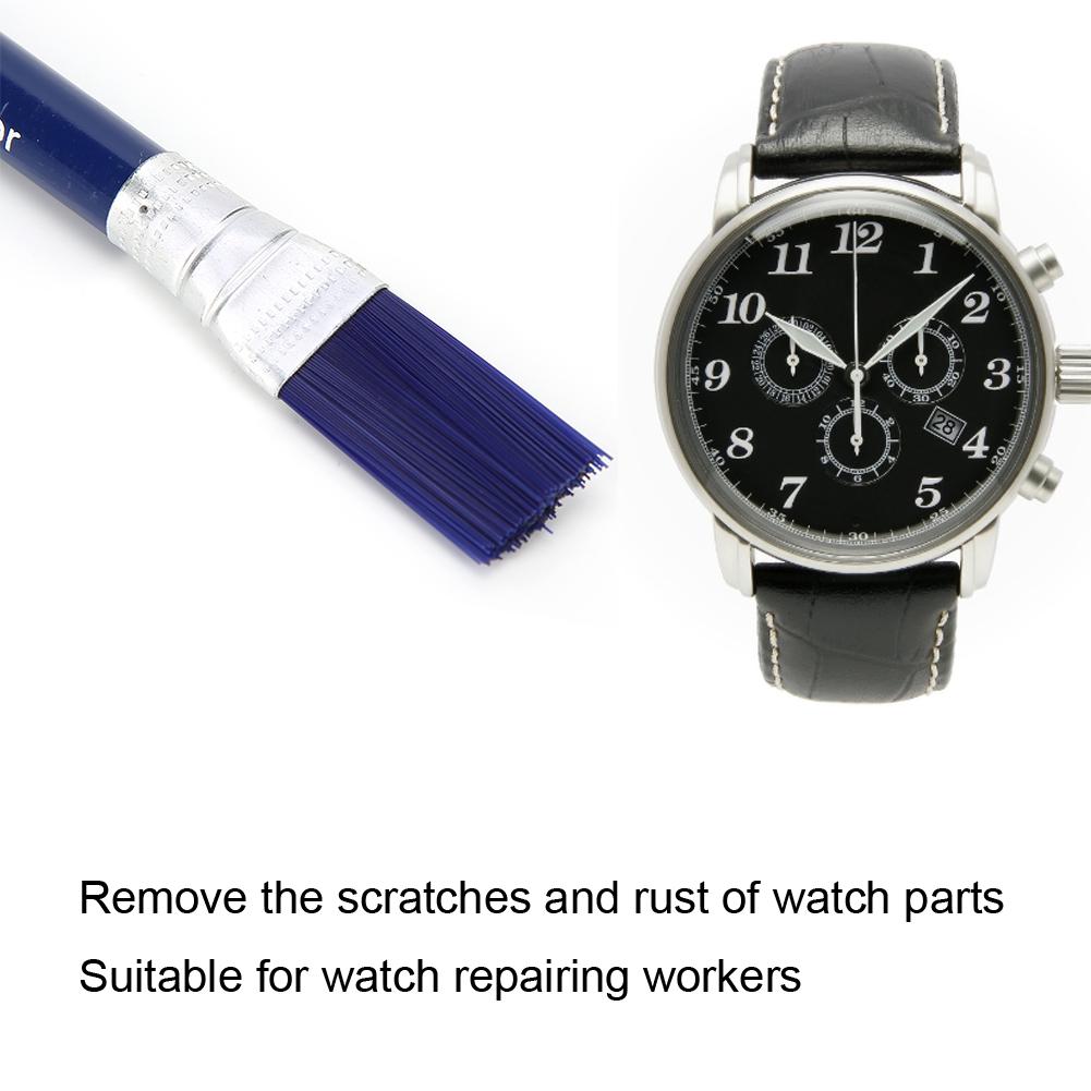 Rust Removal Watch Parts Accessory Brush Pen Watch Parts Polishing Tool (Blue)
