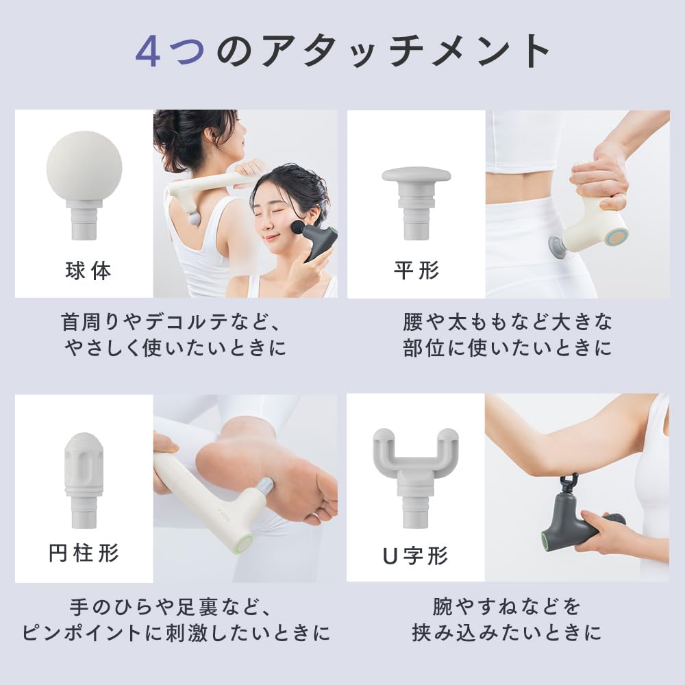 [Amazon.co.jp Exclusive] Iris Ohyama MiCOLA Myofascial Release Gun, Back Beauty Care Gun + BCG-AZ02-H, Dark Gray