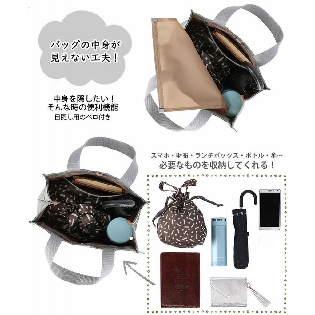 Rootote Women's Snoopy Small Tote Bag, Lunch Bag, Laminated Surface, IP Square Lami Peanuts-0L 8431 (03 Joe Cool)