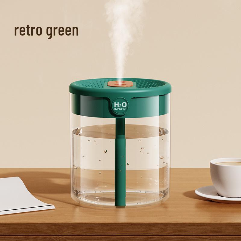 USB 2L Double Spray Humidifier with Silent Operation & Night Light for Home & Office