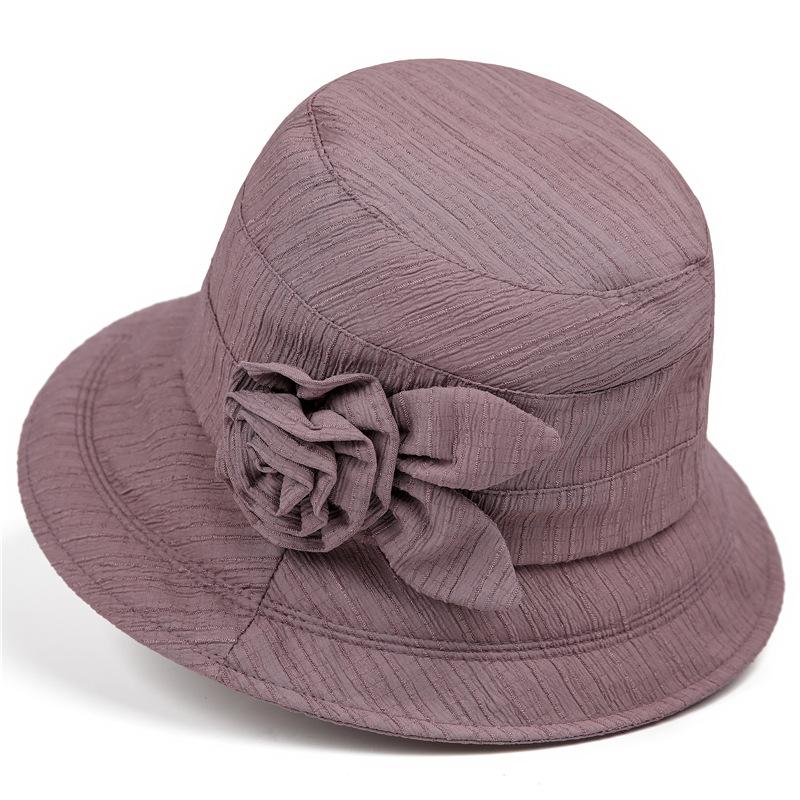 Middle-Aged And Elderly Hats Women'S Spring And Summer Mother Sun Hat Uv Protection Elderly Sun Protection Hat Breathable Basin Hat Bucket Hat