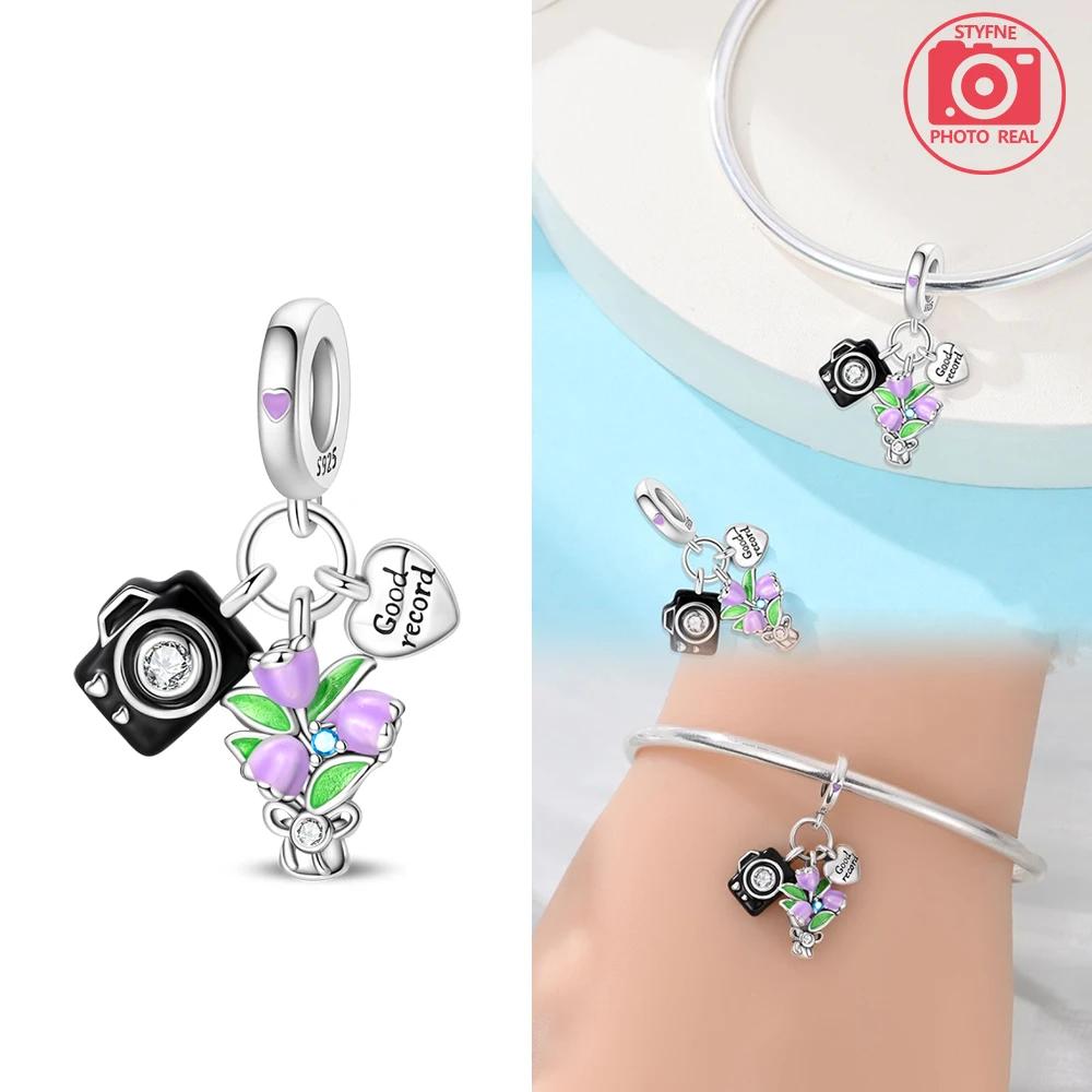 Rose Bouquet Bead Charms copper Colors Charm Bead Charms Compatible With Authentic Charm Bead Charms Bracelets Bead Charms for Women Jewellery Making