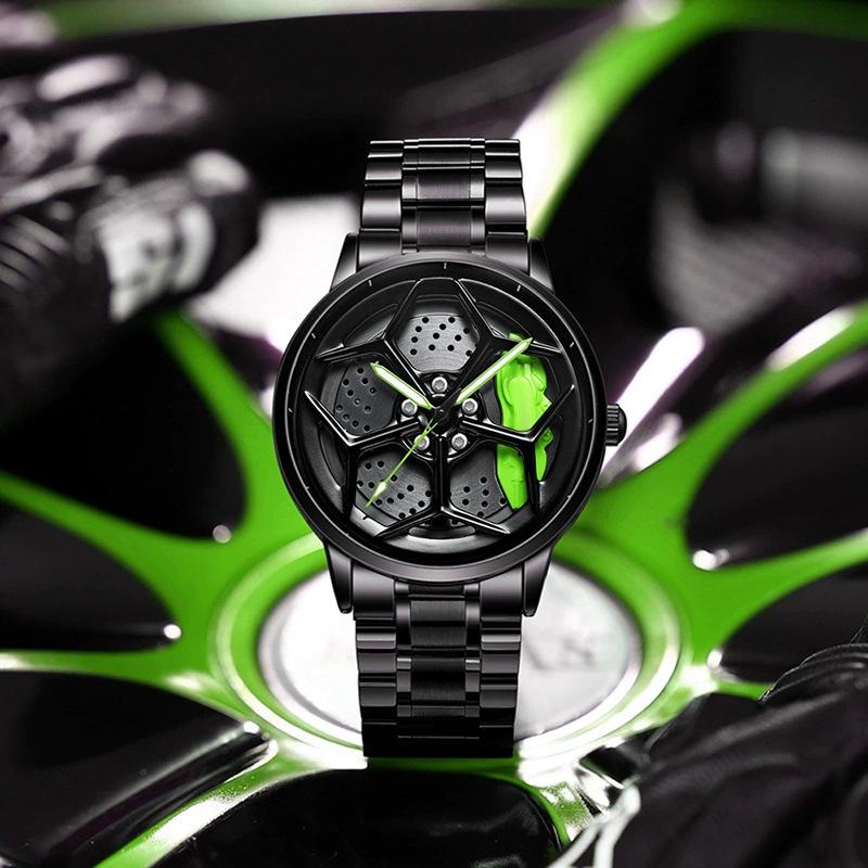SVJ Multifunctional Men's Off-Road Waterproof Quartz Watch with 3D Hollow Design
