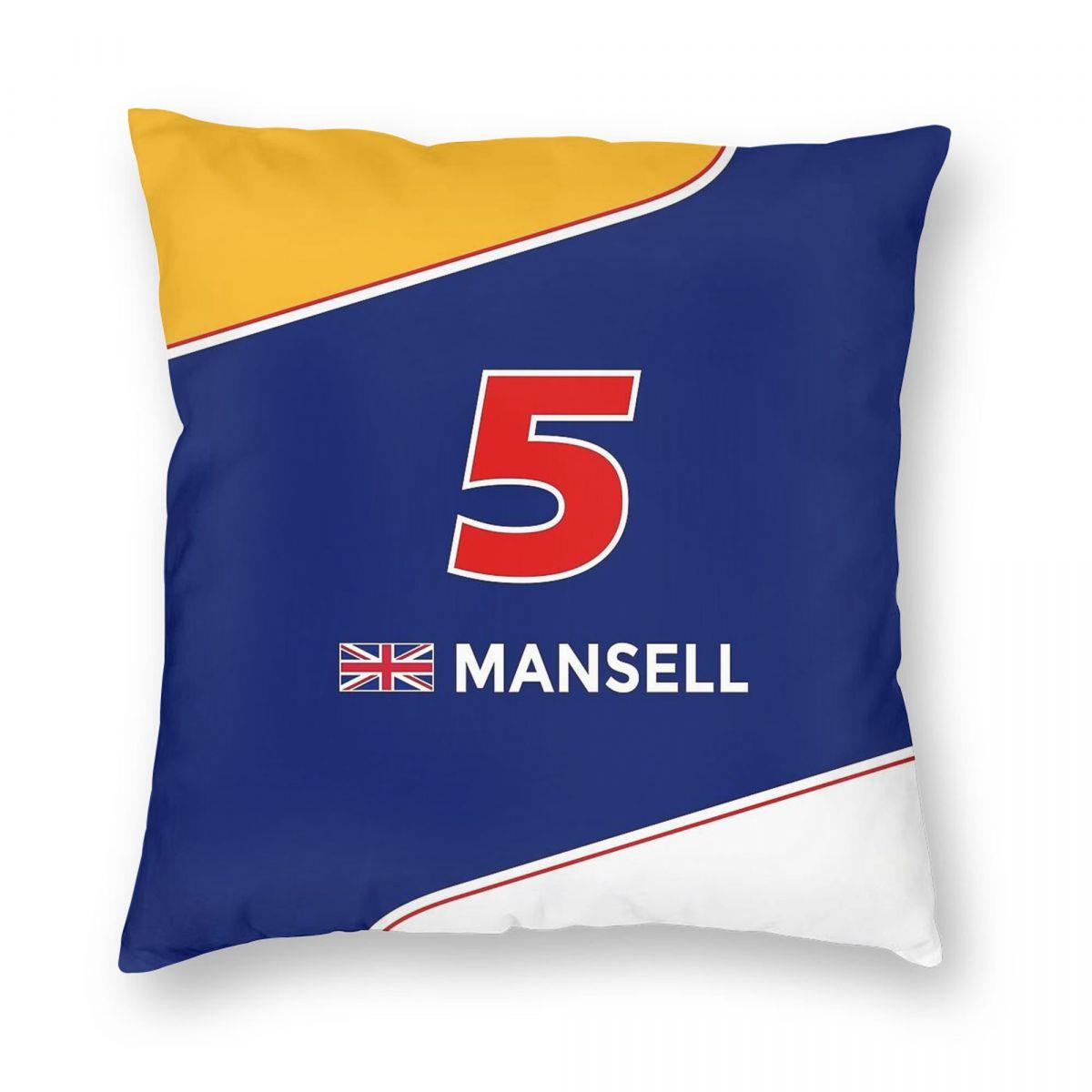 

F1 Legends Nigel Mansell Square Pillowcase Polyester Linen Velvet Creative Zip Decorative Sofa Seater Cushion Case 18 30cmx30cm