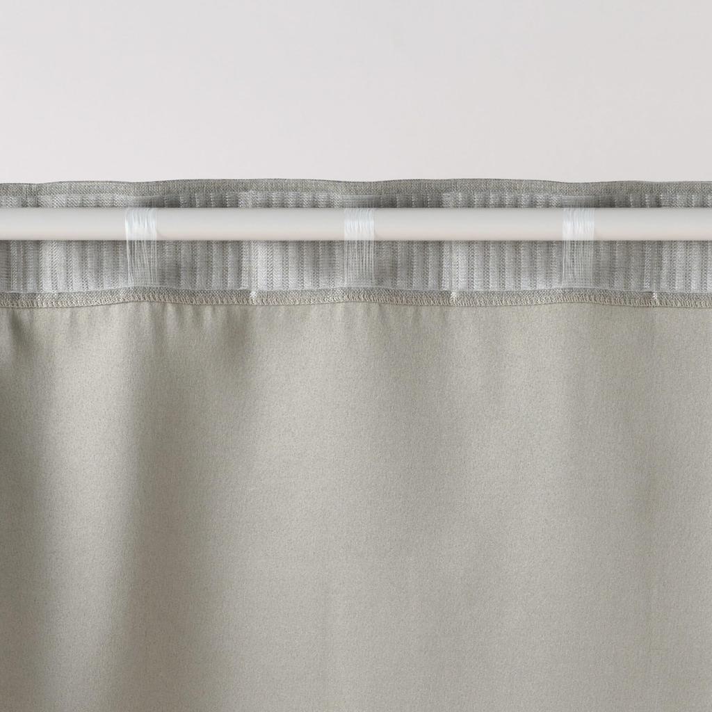 MUJI and dobby weave width 100 x length 178 beige 84759215 flame-retardant light-blocking non-pleated curtains, cm,