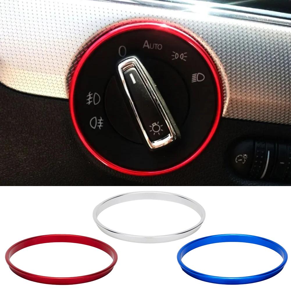 Aesthetic Appeal Aluminum Alloy Headlight Switch Trim Ring Compatible With