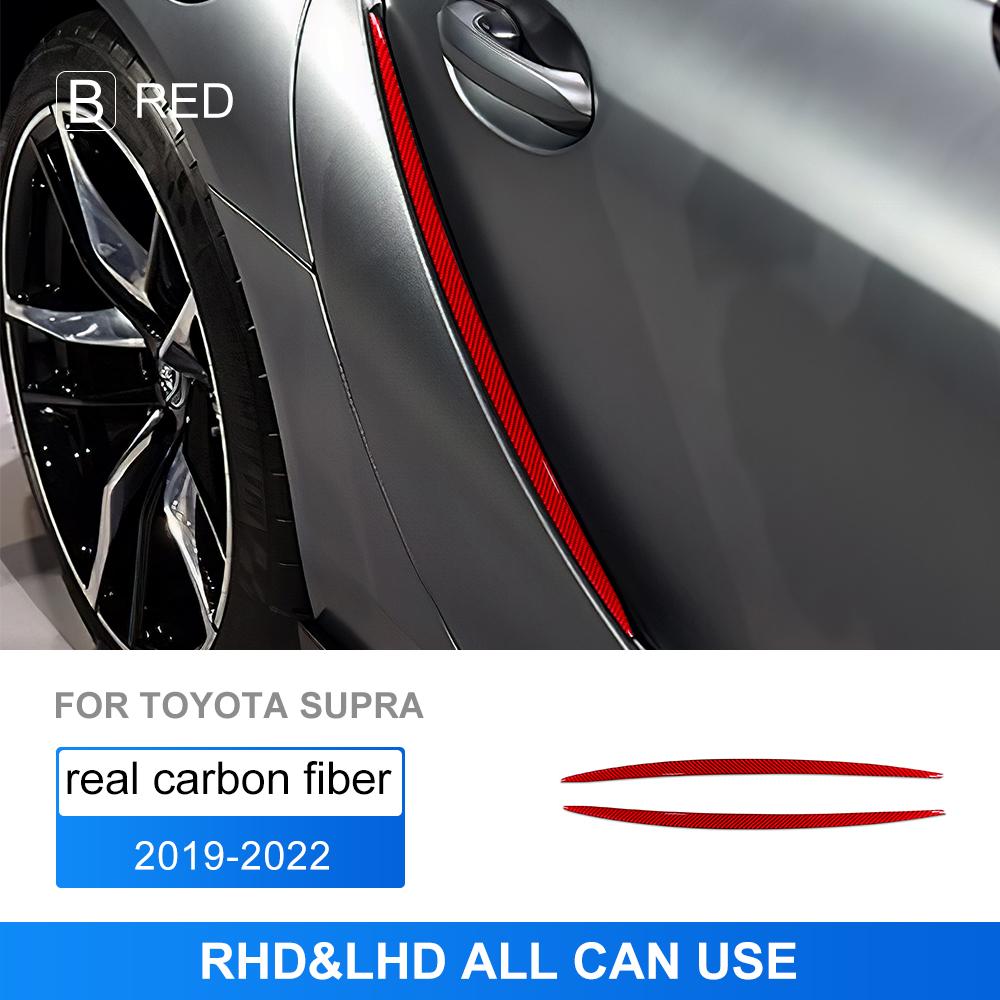 

Real Carbon Fiber Car Door Vent Sticker For Toyota Supra GR A90 A91 MK5 -2025 For LHD RHD Interior Trim Accessories Styling красный