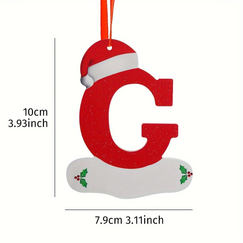 26 English Letters Christmas Decoration Pendant Christmas Tree Ornaments for Home Decor Navidad New Year 2026 Decor Accessories