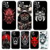 Роскошный прозрачный чехол для iPhone 15 14 13 12 11 Pro Max XS X XR 7 8 Plus мягкий прозрачный противоударный чехол самурай они маска