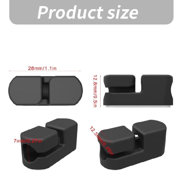 10Pcs Cable Clip Organizers Desktop Cable Management Base Clamp Fastener Silicone Practical Power Cord Clamp Organizers