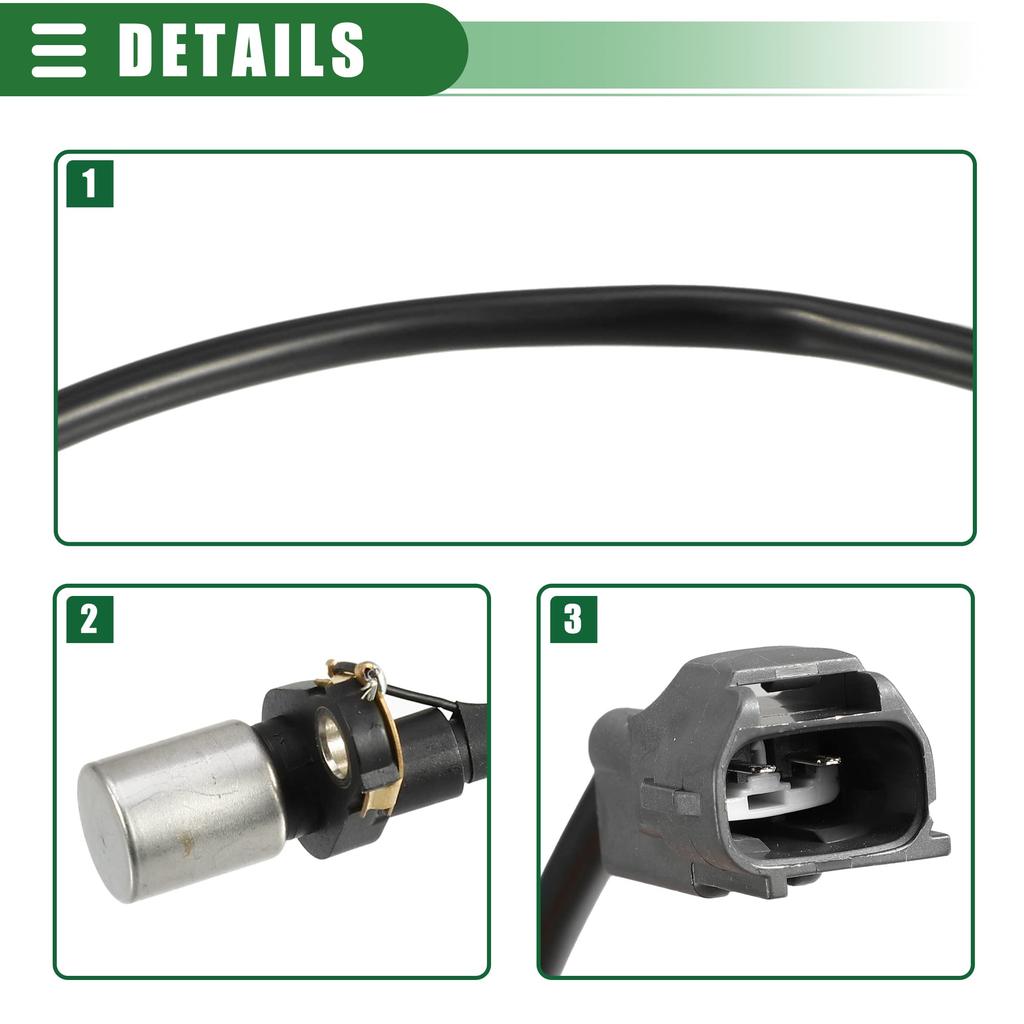 Motoforti Engine Crankshaft Position Sensor for Toyota Supra 3.0L (1993-1998) with ABS, Black, 90919-05006