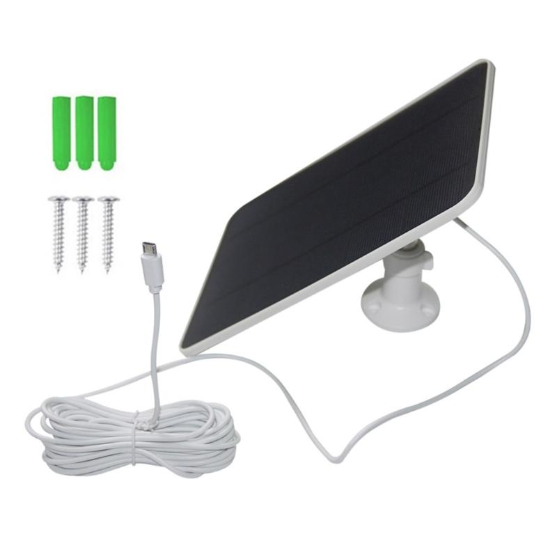 High Efficiency 6W Solar Charging Board For Security Cameras Waterproof Design For Continuous Monitoring белый