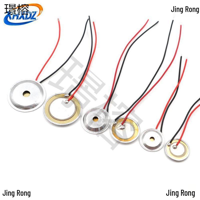 Piezoelectric Ceramic Buzzer with Solder Wire and Aluminum-Copper Sheets, Sizes: 12/15/18/20/27/35/50MM