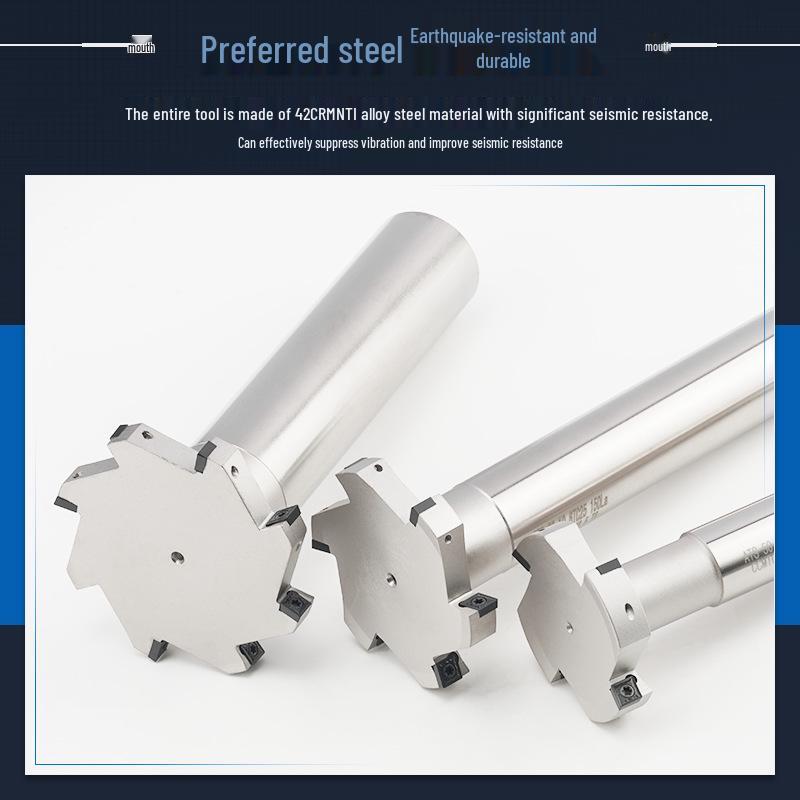 CNC T-Slot Milling Cutter with HTS Three-Sided Blade, Shank Thickness: 6, 8, 10, 12 Mm