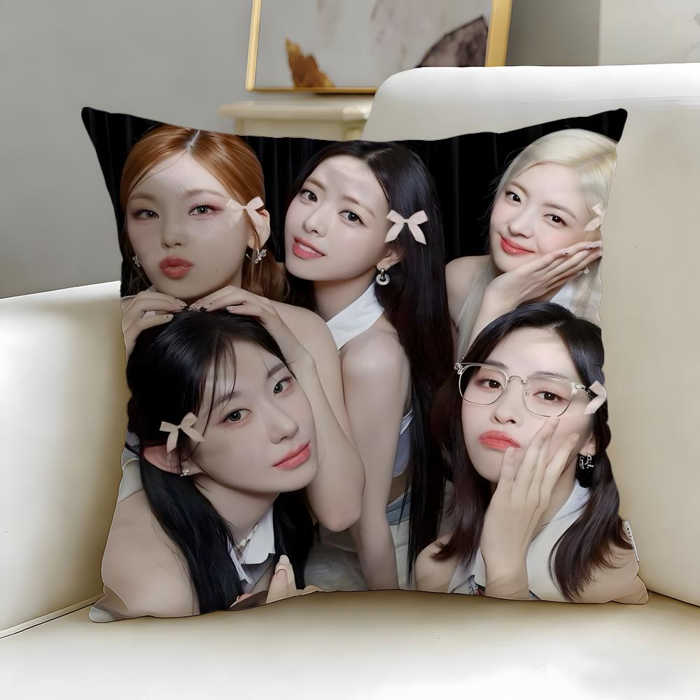 Kpop Style Group Itzy Cushion Cover Soft & Easy-Wash Pillow Case – Versatile For Couch, Bed, Travel And Office