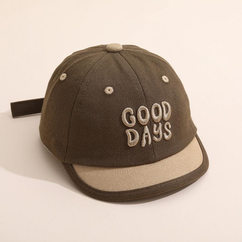MiniAinis Goodday Kids Baseball Cap 50cm Summer Children Sun Hat Embroidery Letters Boys White Adjustable Toddler Bucket Cap