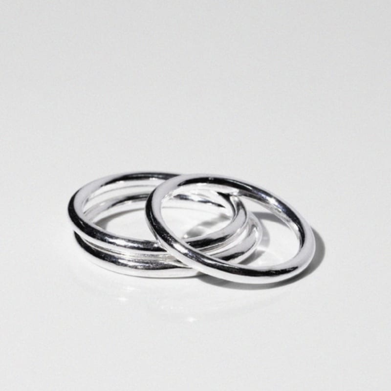 Kiee Oshimu (Silver 925) 001 One Layered Ring 1ea