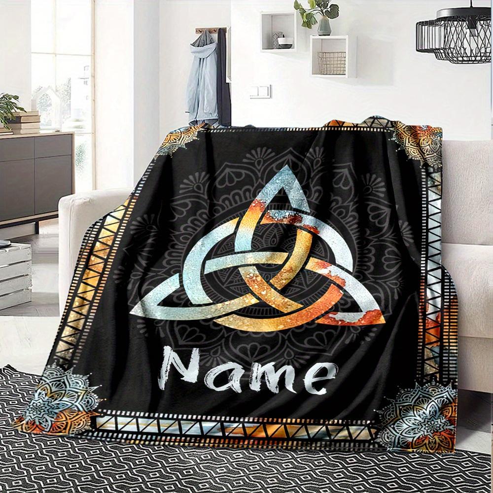 Celtic Knot Mandala Home Custom Blankets Comfortable Soft Lightweight Allseason Multipurpose Blanket For Picnics Sofas Offices Beds Living Rooms