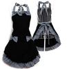 Cute Bib Apron Dress Flirty Vintage Kitchen Women Bowknot with Pocket Restaurant Kitchen Apron Dress