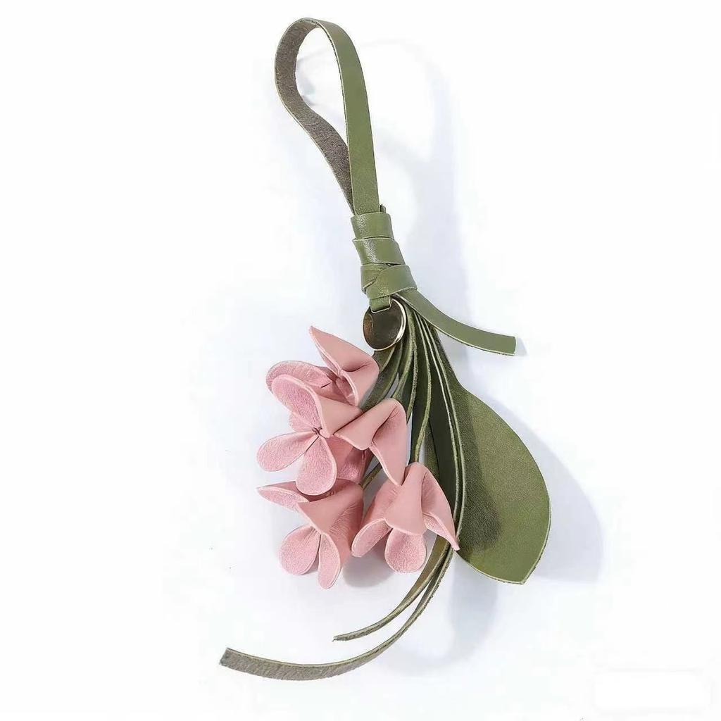 New PU Leather Simulation Flower Bag Hanging Car Drape Exquisite Jewelry Personalized Pendant Bag Charm