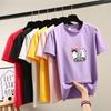 Harajuku Cute Cartoon Cat Print Short Sleeve T-shirts Women Summer Casual Loose Student T Shirt Young Girl Y2k Tops