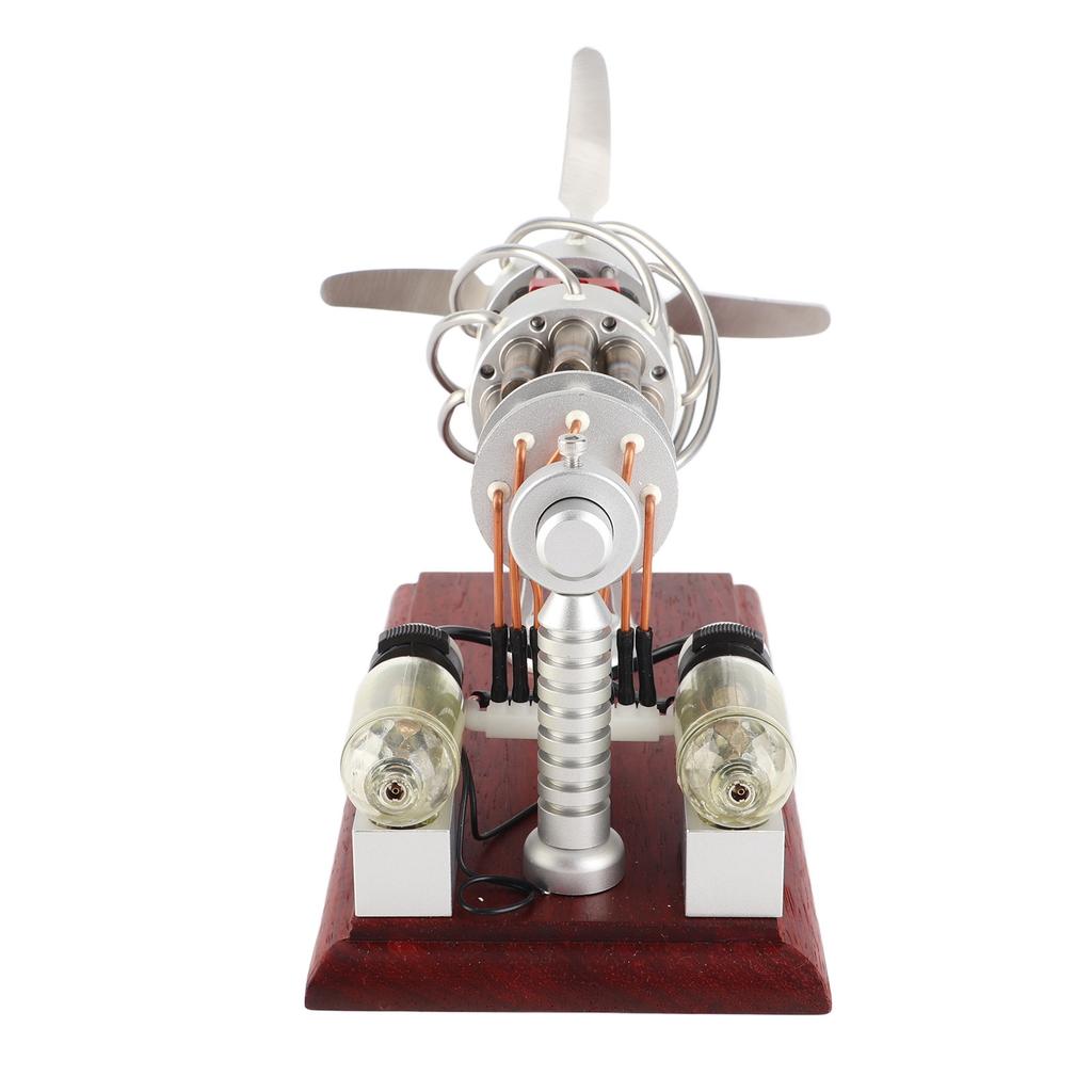 Stirling Engine Model Kit Hot Air Generator 16 Cylinder Swashplate Educational Toy Gift