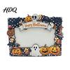 Halloween Bilderrahmen Holz Foto Rahmen Kürbis Geist Katze Ausschnitt Einweihungsgeschenk für Freunde Halter Beidseitig Feiertags Tischdeko