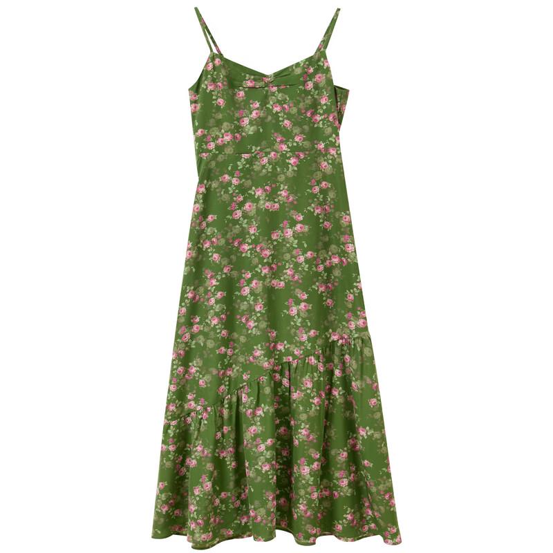 Sancai 2026 Spring Floral A-line Maxi Dress