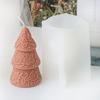 Christmas Tree Silicone Candle Mold  Rotating Snowflake Round Star Patterned Christmas Tree DIY Aromatherapy Candle Gypsum Decor