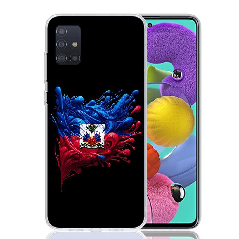 Haiti Haïtianische Flagge Handyhülle Für Samsung Galaxy A52 A32 A22 A12 A02S A50S A30S A51 A31 AA71 Note 20 Ultra 10 S10 Plus Galaxy A5