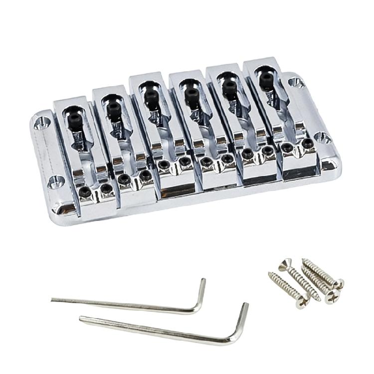 Zinc Alloy 6 String Guitar Bridge Enduring Separated Saddles 6 String Guitar Bridge For Enhanced Tone And Stability 1
