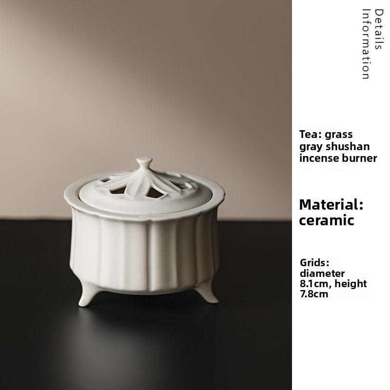 

Креативная подставка для благовоний в японском стиле, ручной работы из древесной золы на трех ножках, ретро и простая керамическая бытовая основа для благовоний