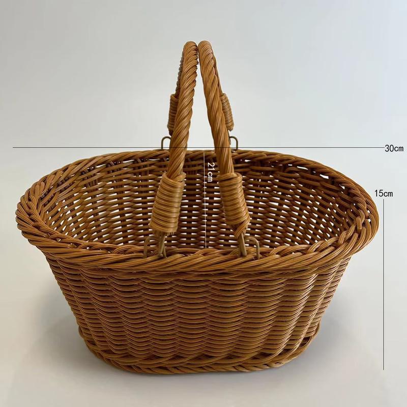 Jiangwo Imitation Rattan Oval Fruit & Storage Basket Set