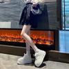Little White Shoes Women's 2025 Spring New Versatile Thick Baseplate Shoes Versatile Small Inner Height Increase Leisure Sports Muffin