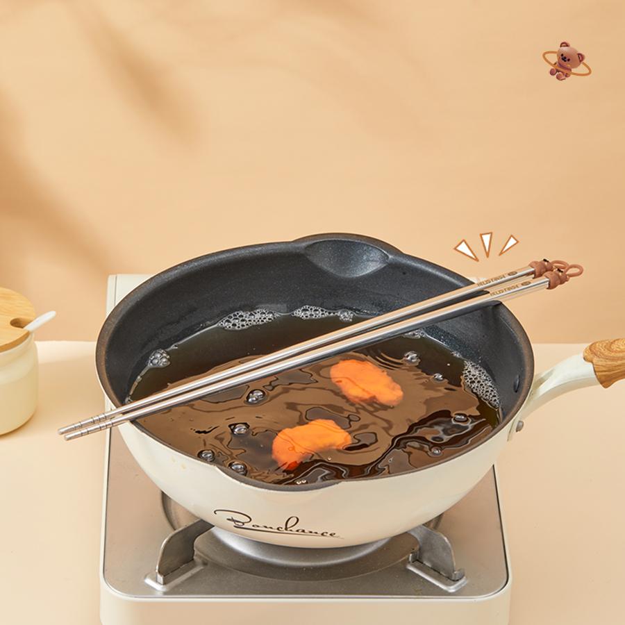Hängende Verlängerte Essstäbchen 316 Edelstahl Chinesische Essstäbchen Für Frittiertes Essen Heißer Topf Verbrühschutz Sushi Stäbchen Kochwerkzeuge