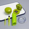 Plastic Garlic Press Set: Household Kitchen Tools for Mincing and Mashing Garlic