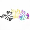 16Pcs/Set Black Matte Dinnerware 304 Stainless Steel Cutlery Set Knives Fruit Fork Spoons Dinner Set Kitchen Flatware Tableware