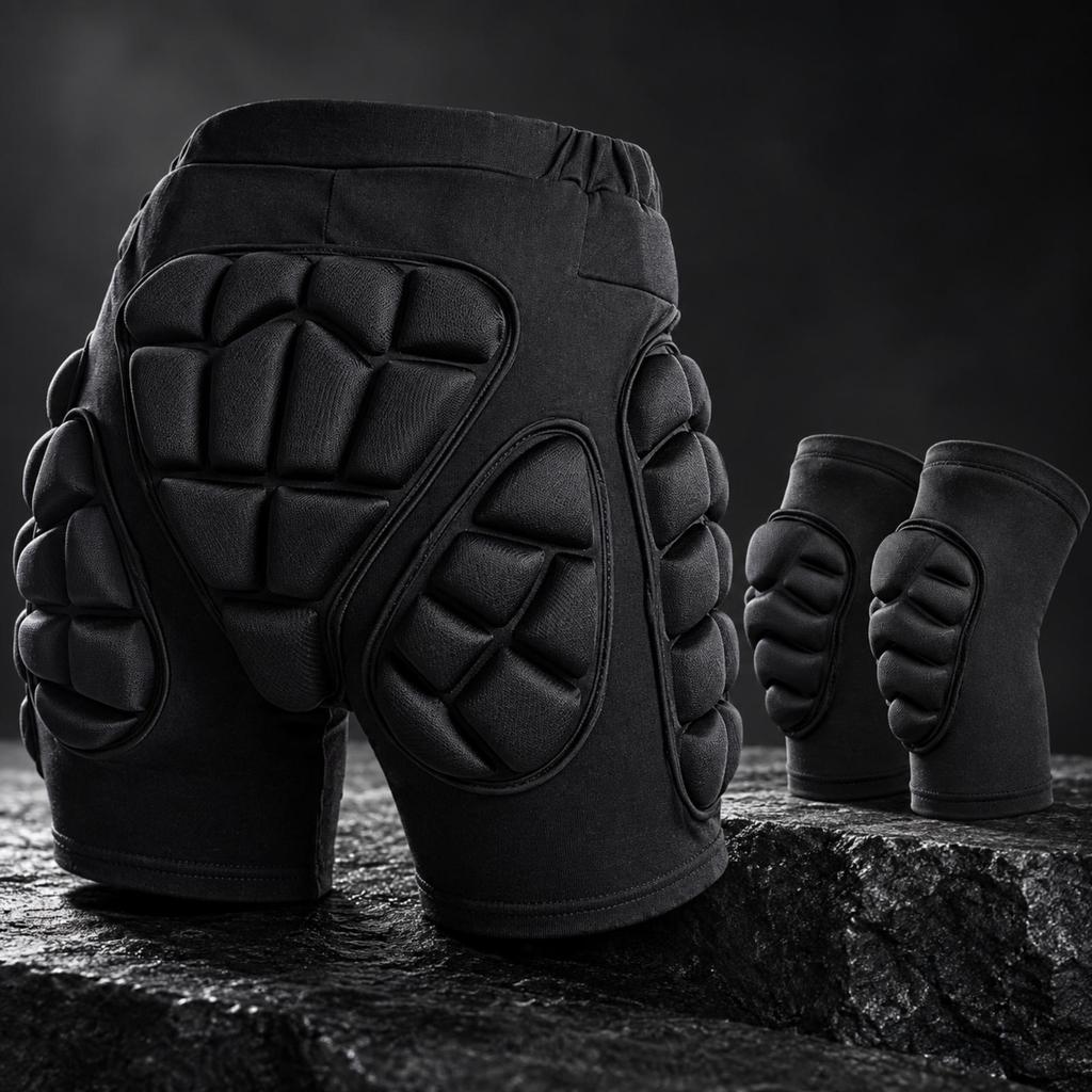 Safeguarding Short with Elbow Guards Ergonomic Segmented Padded Impact Shorts
