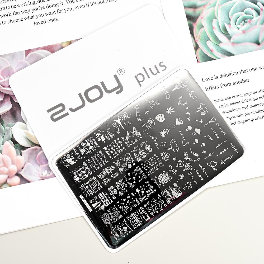 Destičky na ražení nehtů Zimní linky svetru s pruhovaným vzorem Šablony na nehty DIY geometrický kostkovaný design nehtová deska Obrázek Decoratio