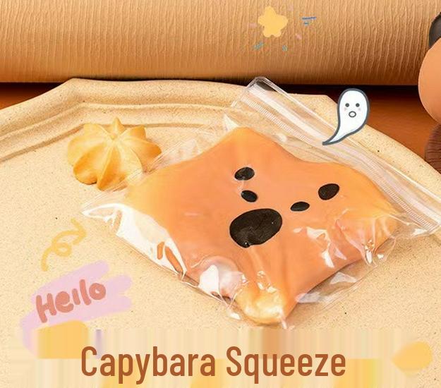 Cute Capybara & Puffer Fish Squishy Stress Relief Backpack Toy