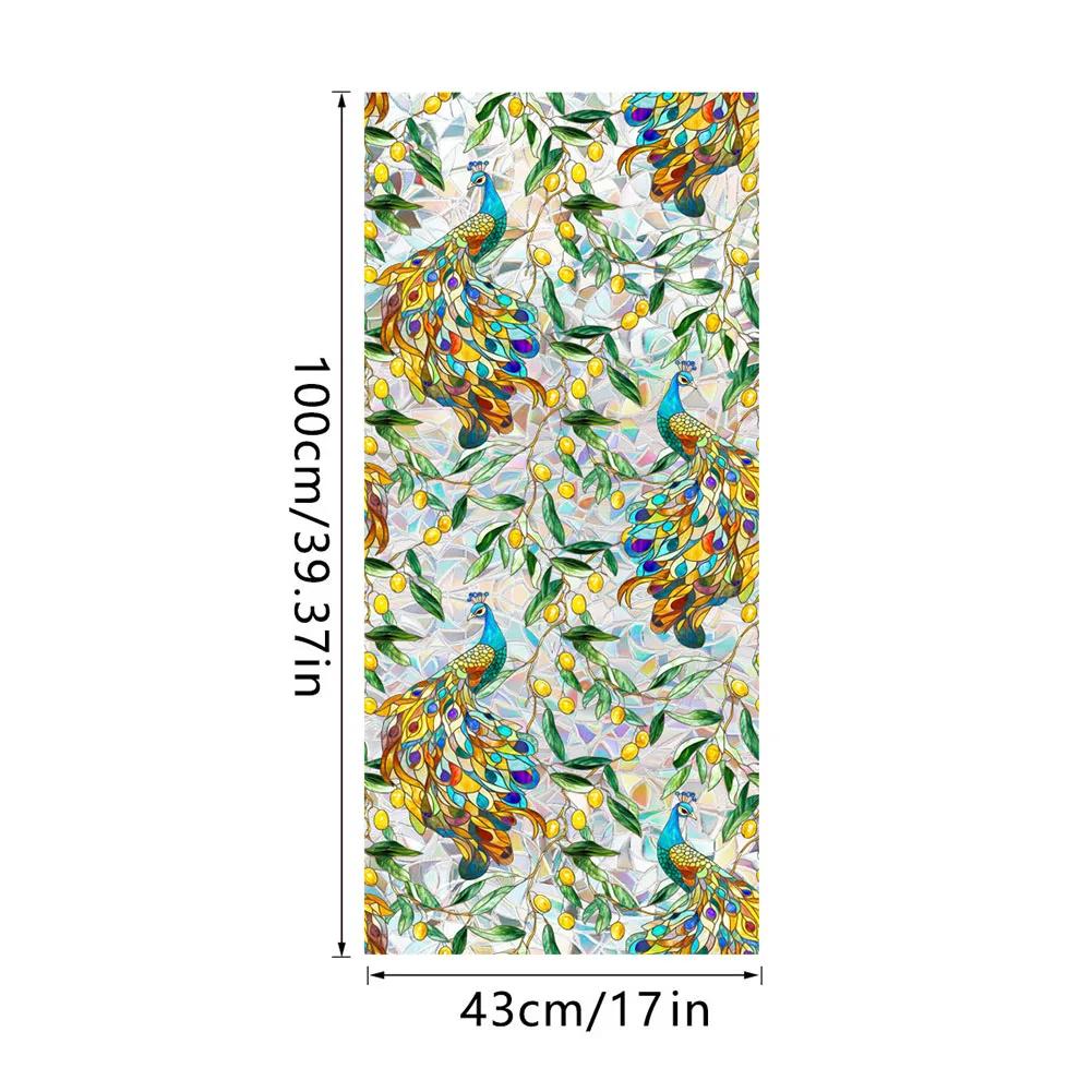Vibrant Glass Decor Removable Privacy Window Decor Home Privacy Solution 43*100cm Easy Installation Window Film